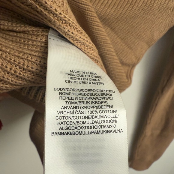 Lauren Ralph Lauren Ballet Neck Buckle Sandy Brown Beige Jumper - Picture 2 of 6